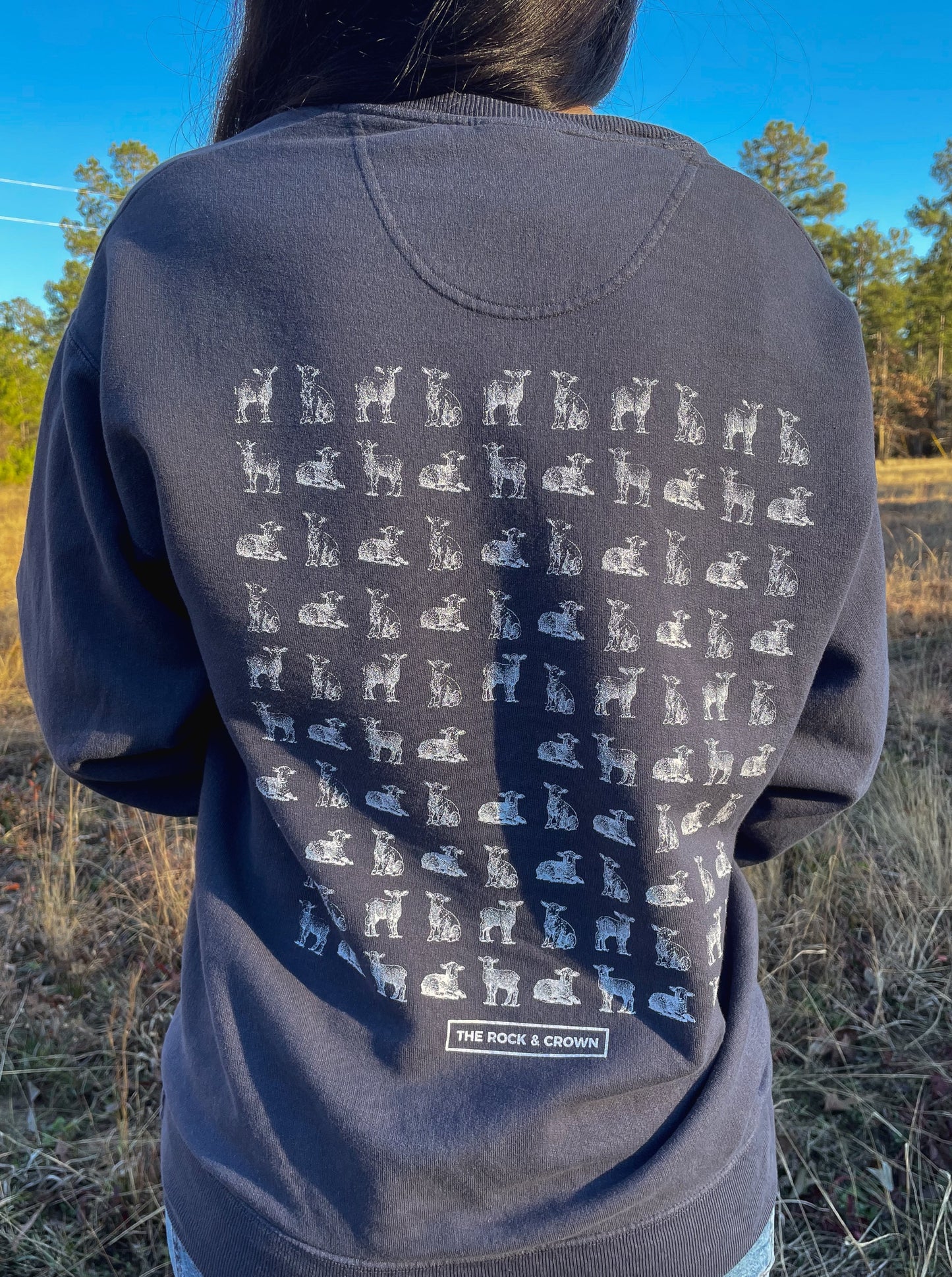 "He Left The 99 For Me" Crewneck Sweatshirt-Blue