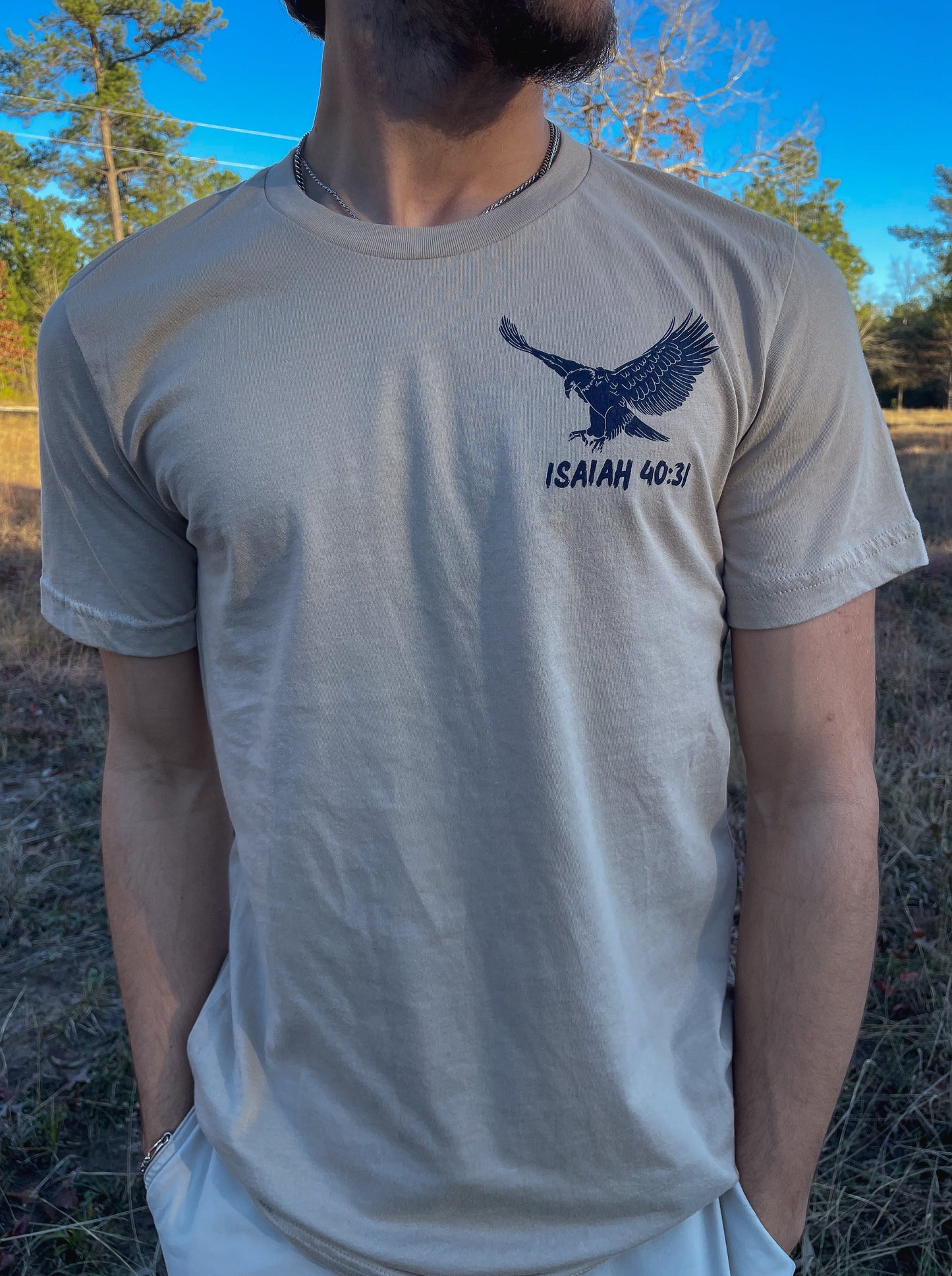 "Isaiah 40:31" T-Shirt -`Beige