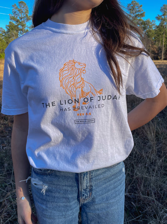 "The Lion Of Judah Has Prevailed" T-Shirt - White