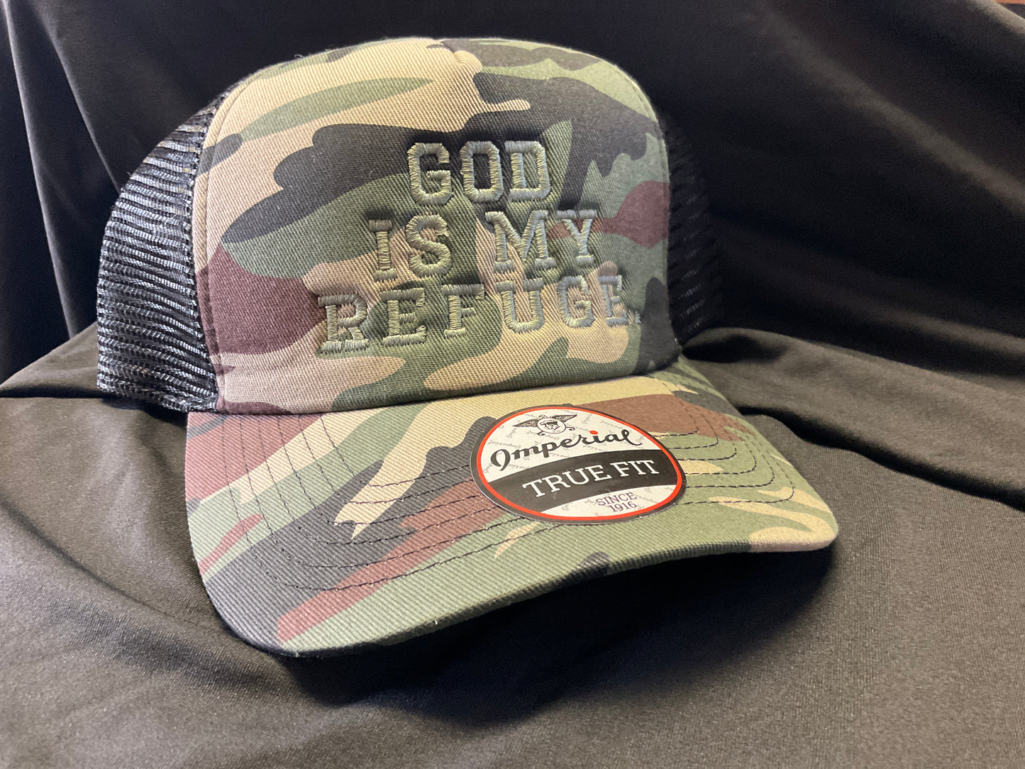 God Is My Refuge Camo Hat