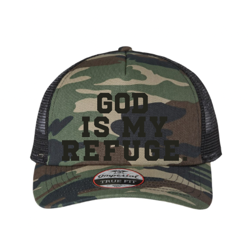 God Is My Refuge Camo Hat